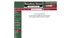 Desktop Screenshot of bourbonstreetwineandspirits.com