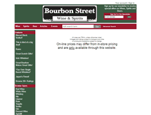 Tablet Screenshot of bourbonstreetwineandspirits.com